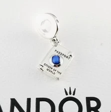 New Pandora Passport Openable Silver Dangle Charm s925 ALE
