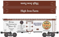 Ready Made Trains (RMT) 86126-100 O Scale 36' Wood Side Reefer High Iron Farm