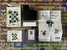 NES Nintendo Pipe Dream CIB Complete w Manual Rare Poster Insert Protector