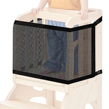 Compact Toddler Tower Safety Guard - Black Clip-On Net for Ultimate Security