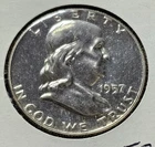 A 1957 US Franklin Half Dollar 50c Proof Silver Nice Coin