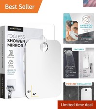 Acrylic Fogless Shower Mirror for Shaving   Portable, Wall-Mount Design 4x6in