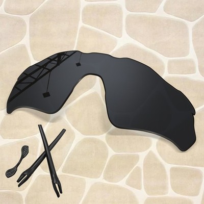 Black Polarized Replacement Lenses & Rubber Kit for Oakley Radar EV Path OO9208