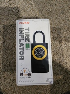 FLYKID portable tire inflator, battery-powered air compressor New Sealed Box