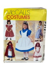 McCALL'S P312 Kids Girls Costumes Sewing Pattern Sizes 3-8 UNCUT FF