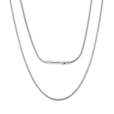 Stainless Steel Chains for Men,2mm Width,16-30Inches Length,Black/Gold Plated...