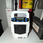 HART HPAD01ID 20V Portable AM/FM Radio w/ USB Charger, White/Black/Blue — photo 1