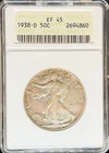 Photo of a 1938-D Walking Liberty Half Dollar from an eBay listing that sold on Jul 21, 2026
