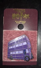 RARE RETIRED Harry Potter Knight Bus Enamel Pin Universal Studios FLARE Purple