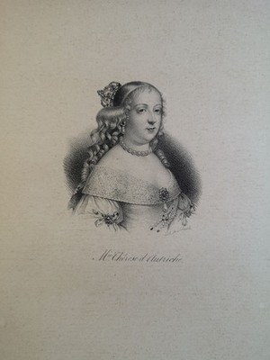 Lithographie von 1830. Maria Theresia von Österreich. Delpech (imp.):