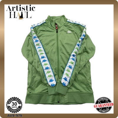 Kappa Men's Green Track Jacket Size M Slim Fit 222 Banda