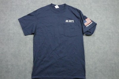 Port & Company Shirt Mens M Blue Joe Jost's Long Beach Pocket Graphic Tee