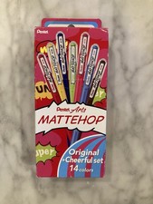 Pentel Arts Mattehop, Original  Cheerful 14 Colors Gel Pens