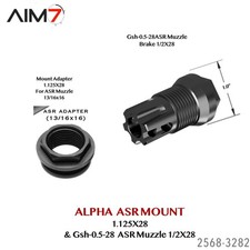AIM7 Gsh-0.5-28 ASR Muzzle Brake 1/2 x28″ .223/9mm (13/16x16 only)