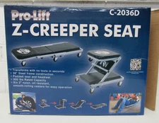 Pro-Lift C-2036D 36 Inch Rolling Mechanics Z-Creeper Seat Stool 300lb Capacity