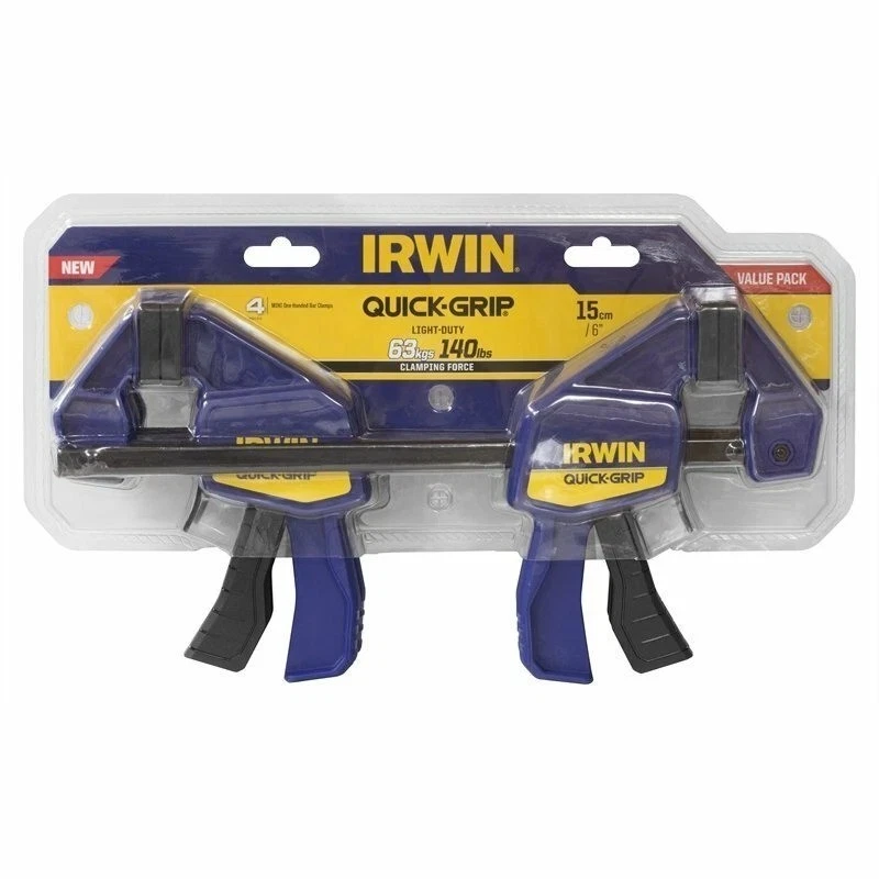 Irwin Mini Bar Clamp Set 4 Piece Quick Grip Clamps 6” 150mm Hardware Vice Grips - image 2 of 4