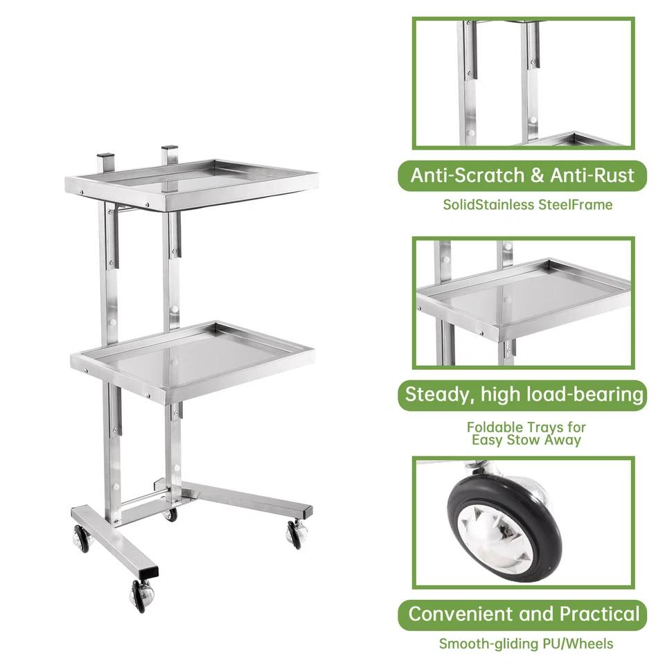 Carro organizador facial bandeja enrollable SPA belleza carrito esteticista carrito salón Foto 4 de 4