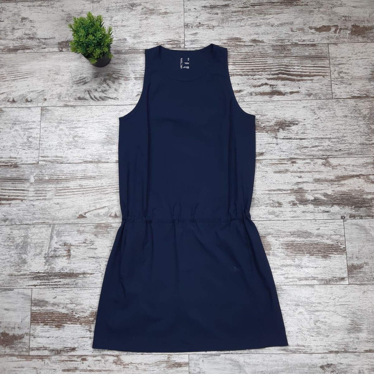 Arc'teryx Contenta Dress Women Navy Blue Cinch Shift Pockets