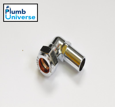 15 mm verchromter Straßenbogen Kompression Messing verchromt Armaturbogen