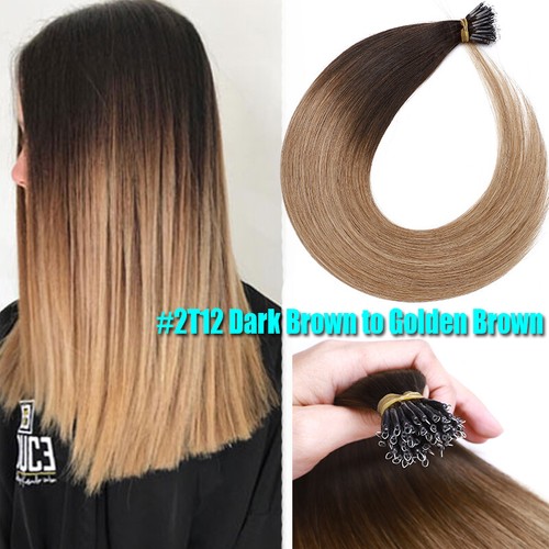 Russian 150g Nano Ring Tip Hair Extensions Real Remy Human Hair Micro Beads #2T6 - Picture 31 of 32