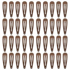 40 Counts Colorful Metal Snap Hair Clips 2 Inch Barrettes for Women Accessories