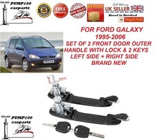 FOR FORD GALAXY 1995-2006 SET OF 2 DOOR HANDLE OUTER WITH LOCK & 2 KEYS EXTERIOR