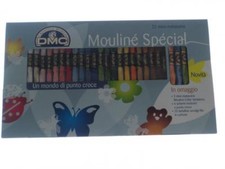 CONFEZIONE REGALO DMC SCATOLA CARTONE CON 25 MINI MATASSINE + SCHEMI PUNTO CROCE