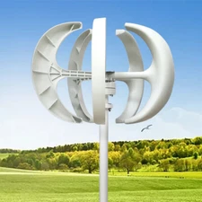 600W D.C 12V 5-Blade Lantern Wind Turbine Generator Vertical Axis Wind Power