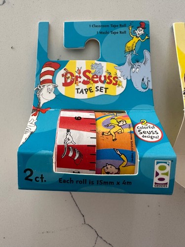 Dr. Seuss Tape Set-Set Includes 6 Different Design Ruler Thing 1&2 Scrapbooking - Picture 5 of 10