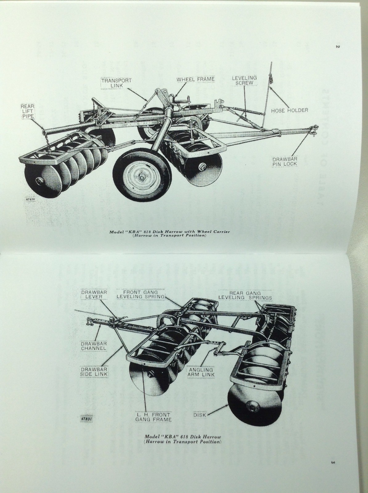 Operators Manual For John Deere Kba Disc Harrow Owners Book Adjustments
