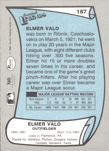 1988 and 1989 Pacific Baseball Legends MLB Set Break #1-#220 — You Choose! - Picture 371 of 441