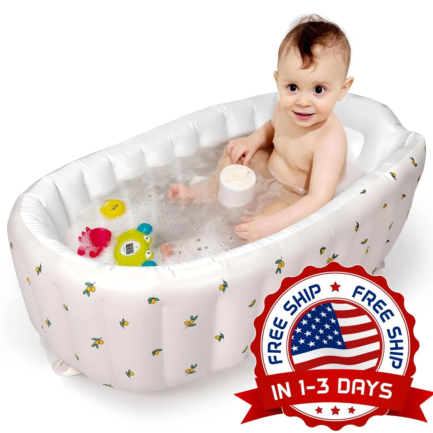 Bañera inflable para bebés con bomba de aire incorporada Cloruro de polivinilo