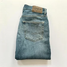 Levi's Men Jeans W30 L32 Signature Retro Mid Rise Straight Leg Casual Blue Denim