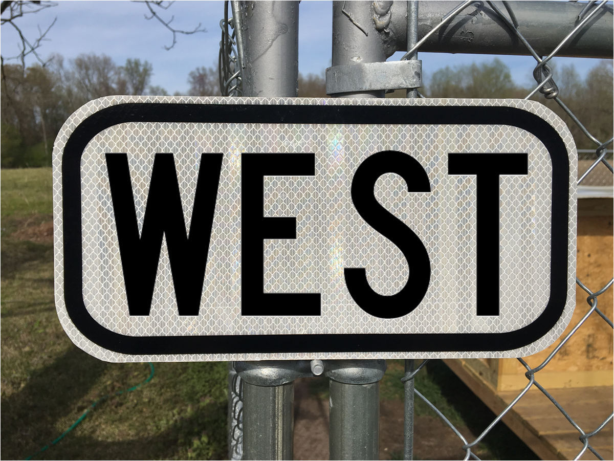 WEST road sign 12