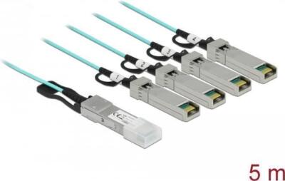 Delock Aktives Optisches QSFP Kabel auf 4 x SFP 5m