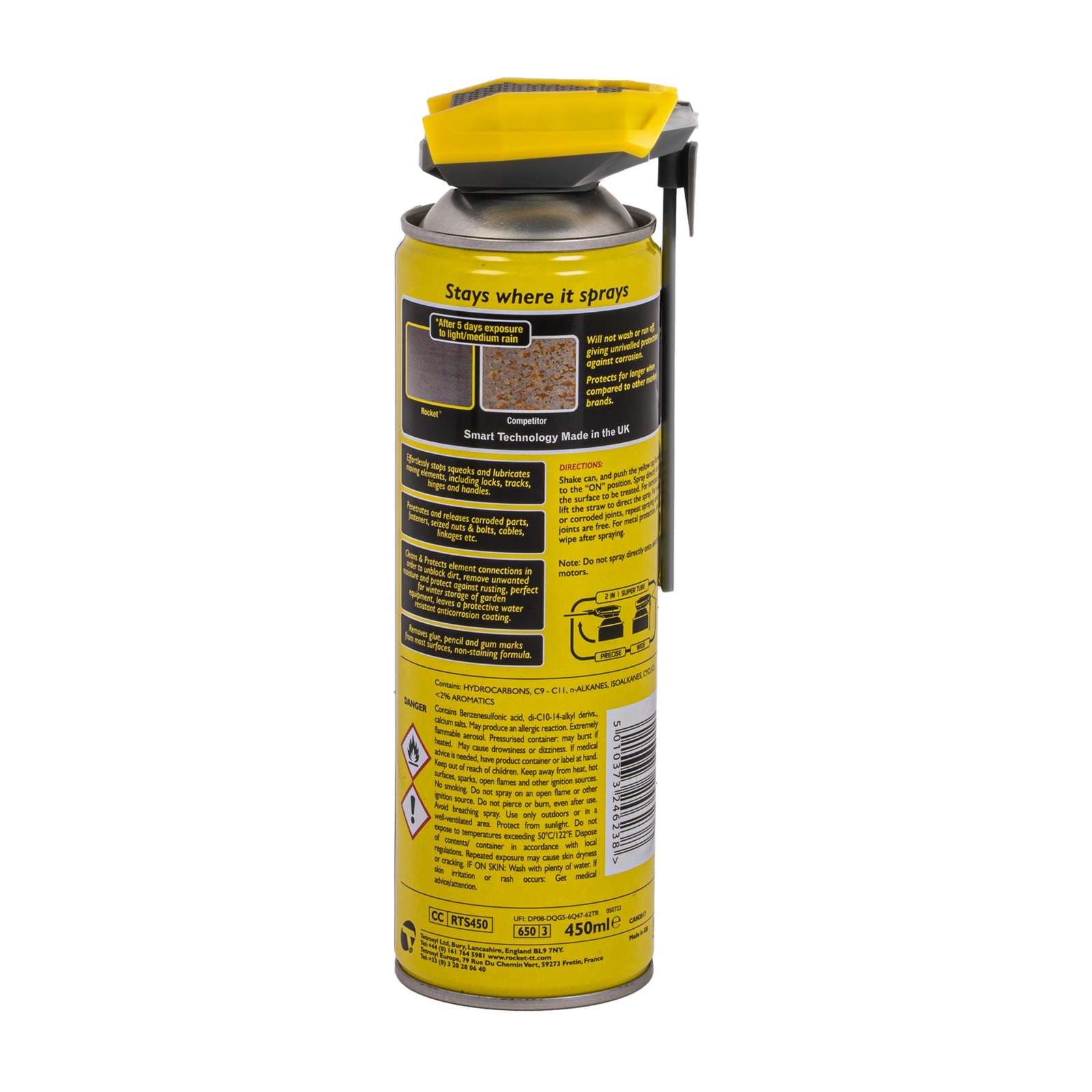 Rocket TT MultiUse Super Lubricant Water Displacement WD Spray 6x 450ml Tube 5010373211342 eBay