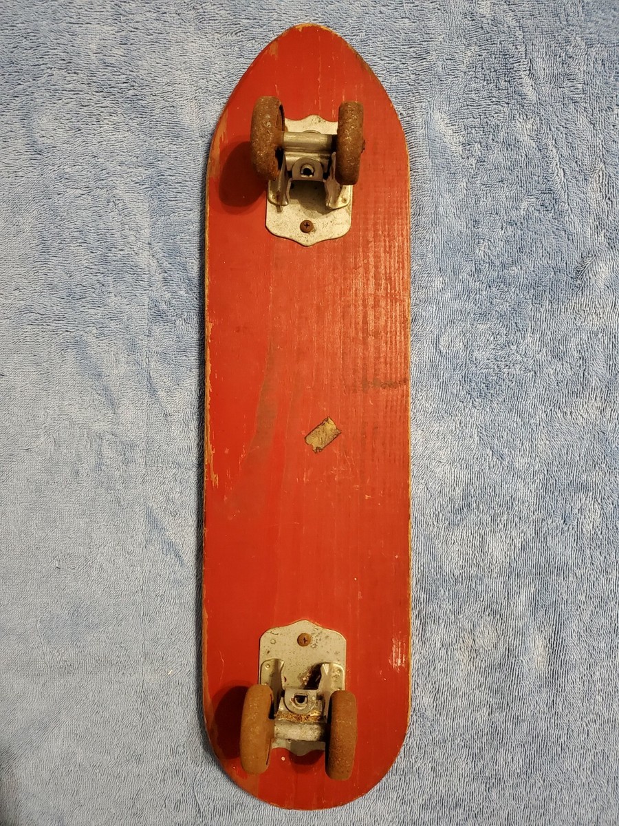 Vintage 43 Fli-Back Skate Racer Skateboard Antique with Steel
