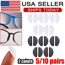 5/10Pair silicone Anti-slip Stick On Nose Pads For Sunglasses Eyeglasses Glasses