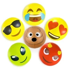 Sol Coastal SBEA-108 18 in. Emoji Beach Bums, Beach Balls Pack of 6