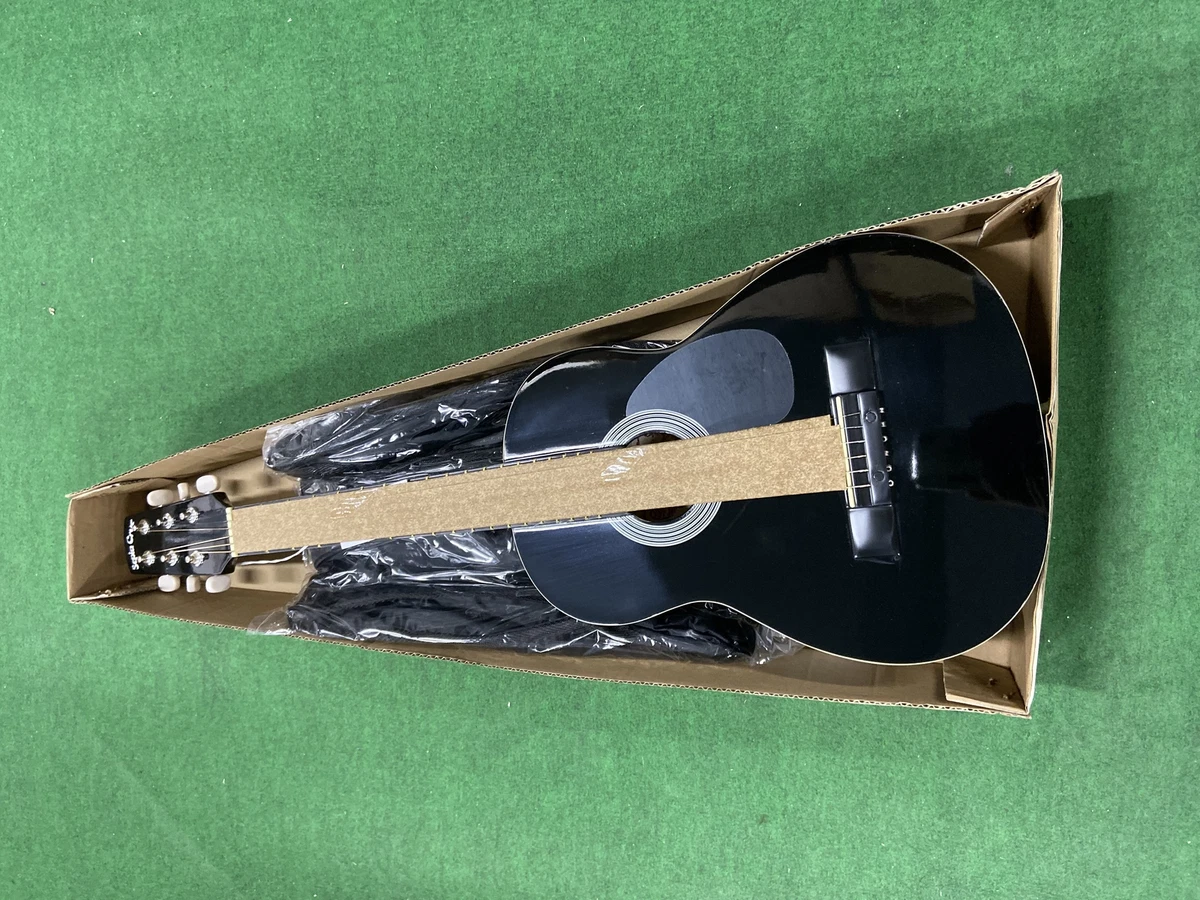 Sepia Crue Sepia Crew Mini Acoustic Guitar W 50 BK Black with soft case
