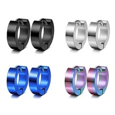 Surgical Steel Hoop Earrings Cartilage Endless Small Loop Earrings for Women Men