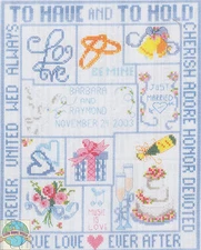 Cross Stitch Chart Pack ~ Candamar To Have & To Hold Sampler #51460