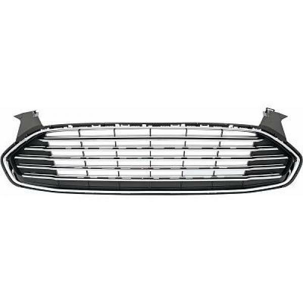KüHlergrill Passend FüR Mondeo Baujahr 14-02.19 Schwarz/Chrom-image