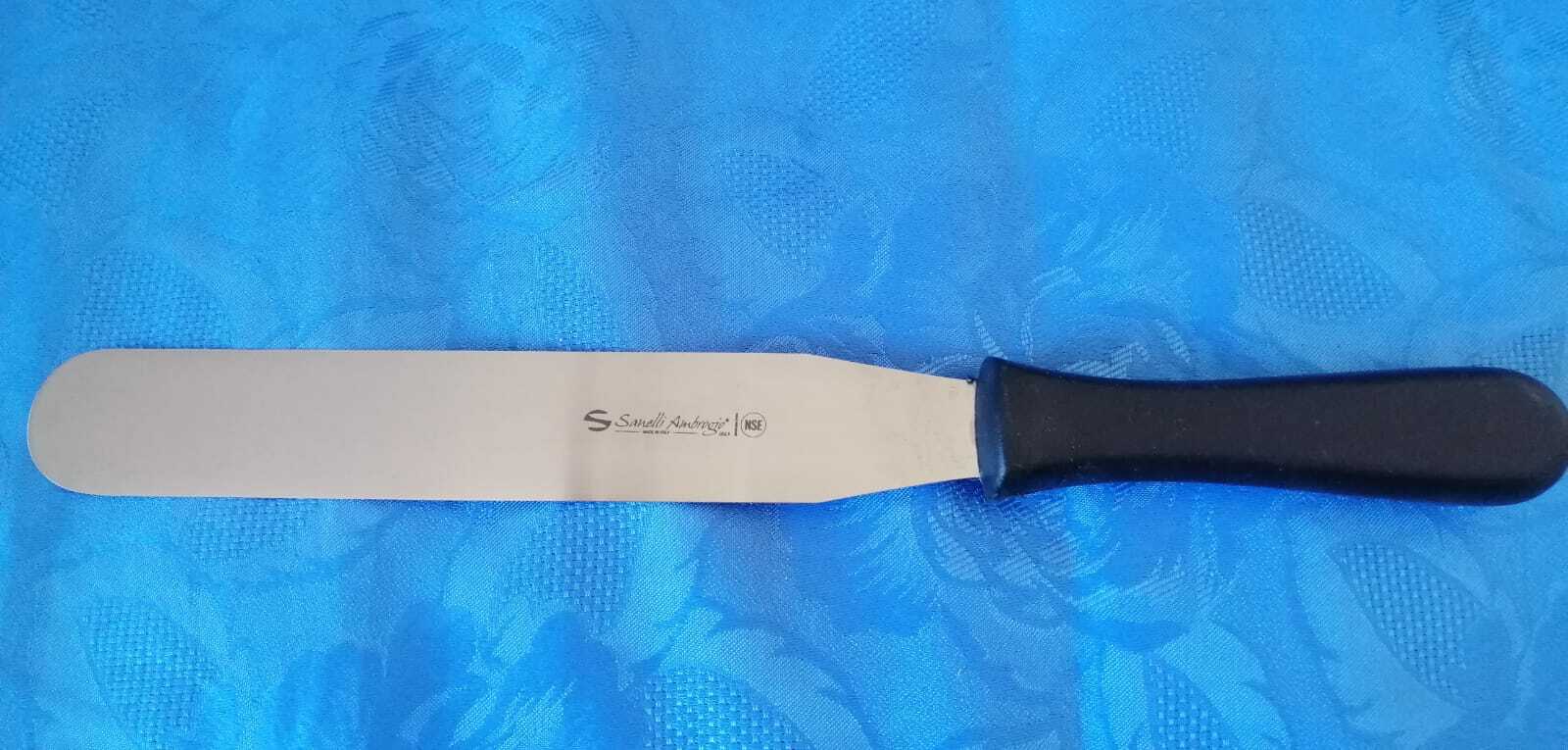 SPATOLA CUOCO PASTICCERE INOX RETTA CM.20 SANELLI LINEA SUPRA PROFESSIONALE