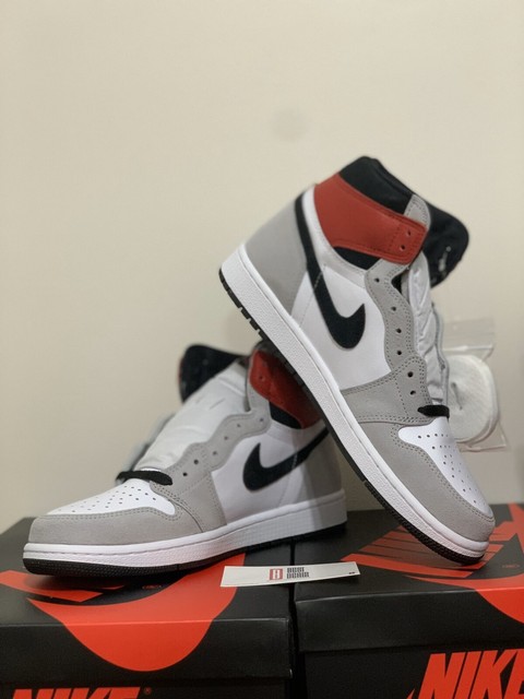 Nike Air Jordan 1 Light Smoke Grey Retro High Mens 9.5 BRAND NEW AUTHENTIC | eBay