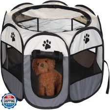 Woucnd Pet Cat Playpen for Indoor Cats Enclosed, Portable Foldable Dog Plaype