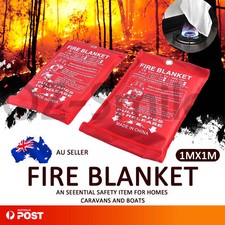 Fire Blanket 1 x 1 Meter Fire Blanket Fiber Sign Glass House Caravan Camper