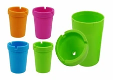  Ashtray Outdoor Cigarette Smoke Butt Bucket Plastic Car Ash Smokeless 2pcs