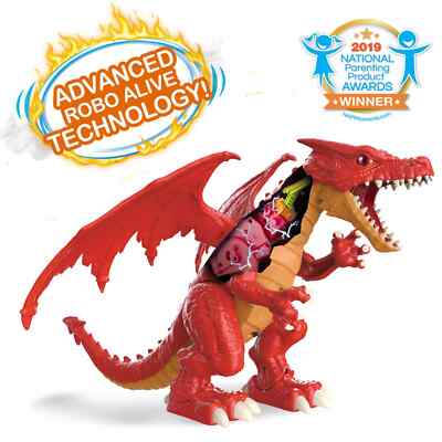 Robo Alive Wildbrüllender Drache Roboterspielzeug ideales Weihnachtsgeschenk für Kinder - Feuer