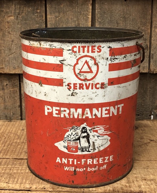 Vintage CITIES SERVICE Antifreeze Gas Service Station 1 Gallon Not Oil